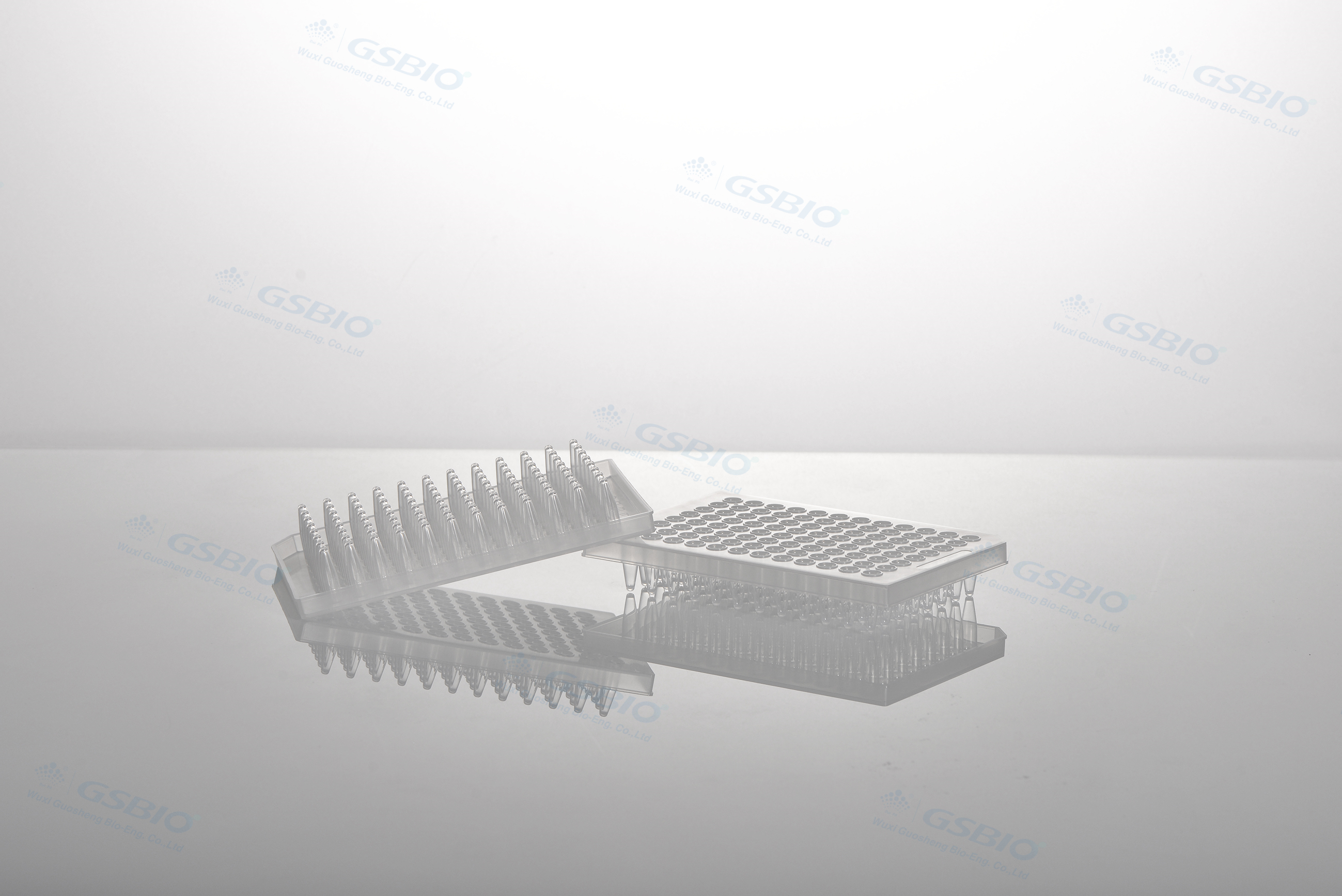 0.2mL Wide Semi-skirted 96-Well PCR Plates. clear or white, using PP materials, be used for real-time fluorescence quantitative experiments (qPCR).