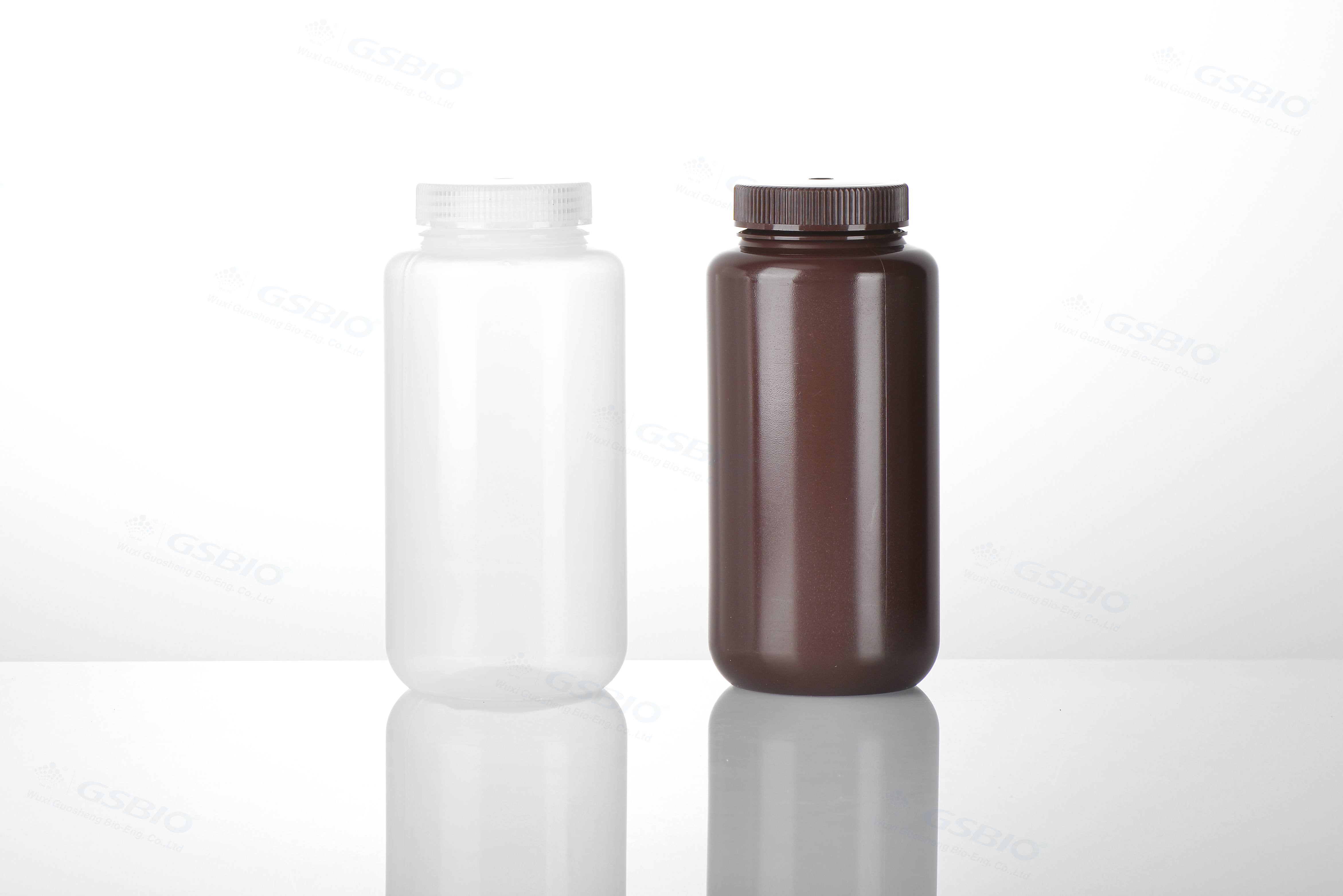 1000mL Wide Mouth Reagent Bottle, with screw cap, PP polypropylene/HDPE polyethylene, sterile/unsterilized, natural/clear/brown/frosted, for storing chemicals/liquids/powders.