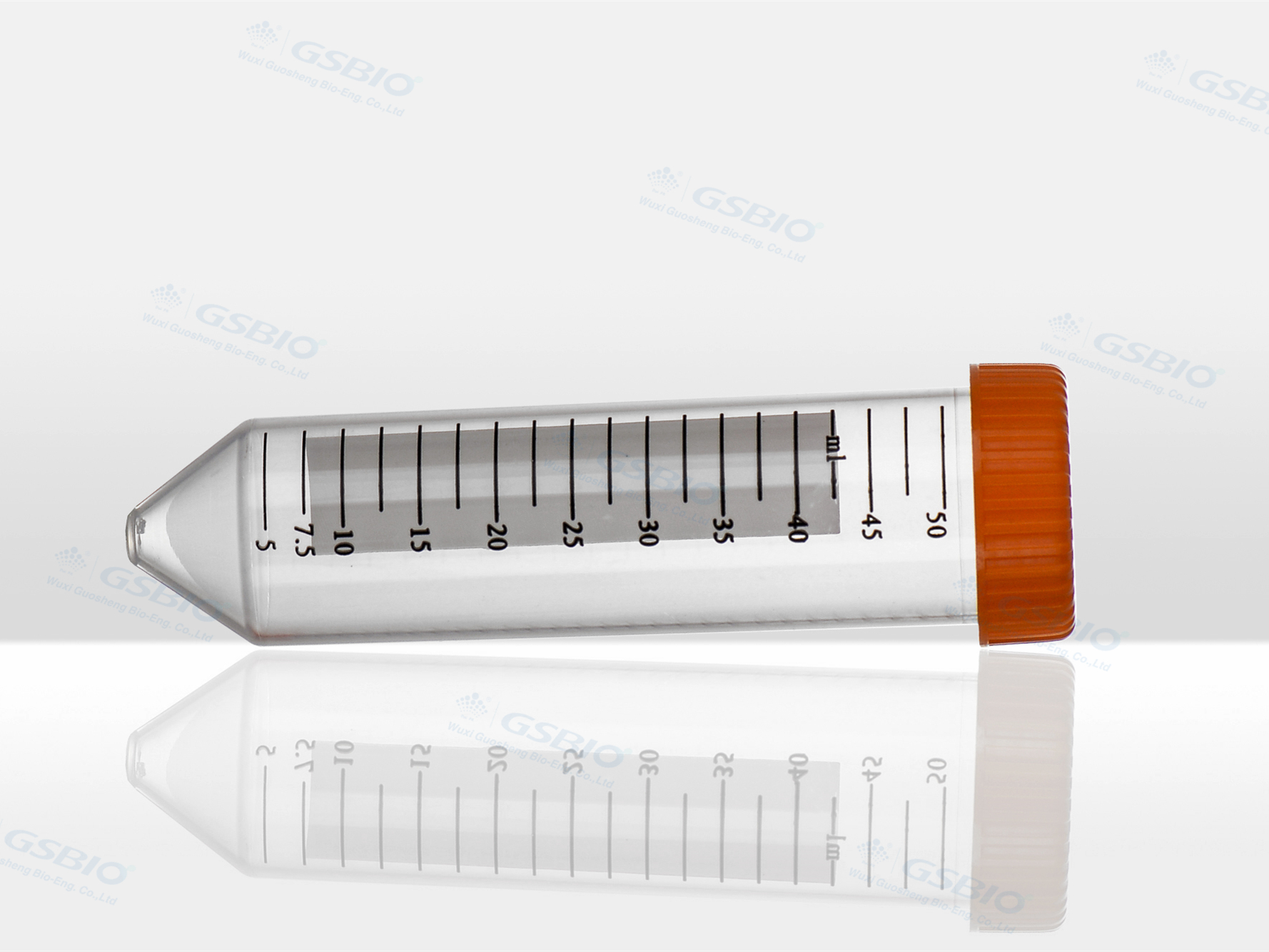 50mL Conical Centrifuge Tube, Screw Cap Centrifuge Tube, transparent PP material, unsterilized/sterilized, free from DNA/RNA, 25pcs/pack and 15pack/cs.