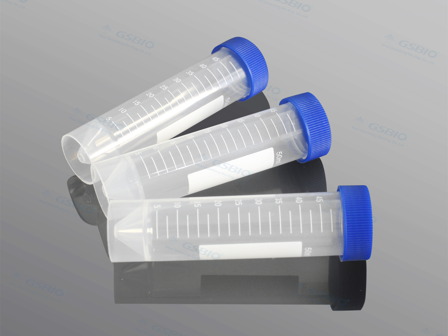 50mL Self-Standing Centrifuge Tube, Screw Cap Centrifuge Tube, with easily readable white graduations, transparent PP material, unsterilized/sterilized, free from DNA/RNA.